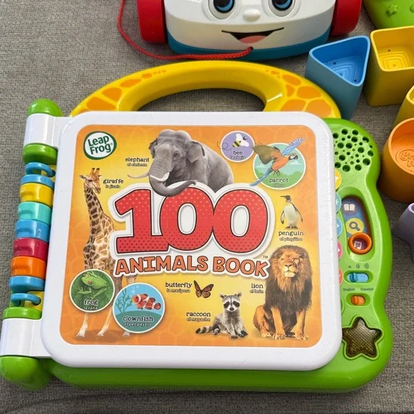 Leap food 100 animals, green toys shape sorter phone peek and play - Picture 2 of 6